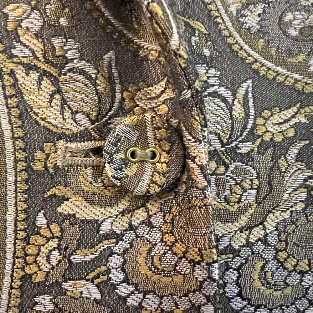 Vintage Paisley Tapestry Brocade Blazer Jacket Dark Academia USA 6 - Picture 10 of 12